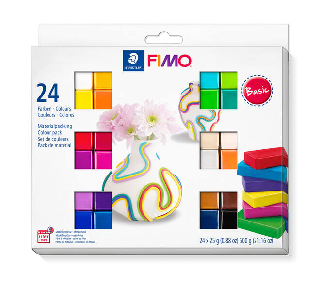 Boetseerklei Staedtler Fimo soft 8023C assorti 24 stuks