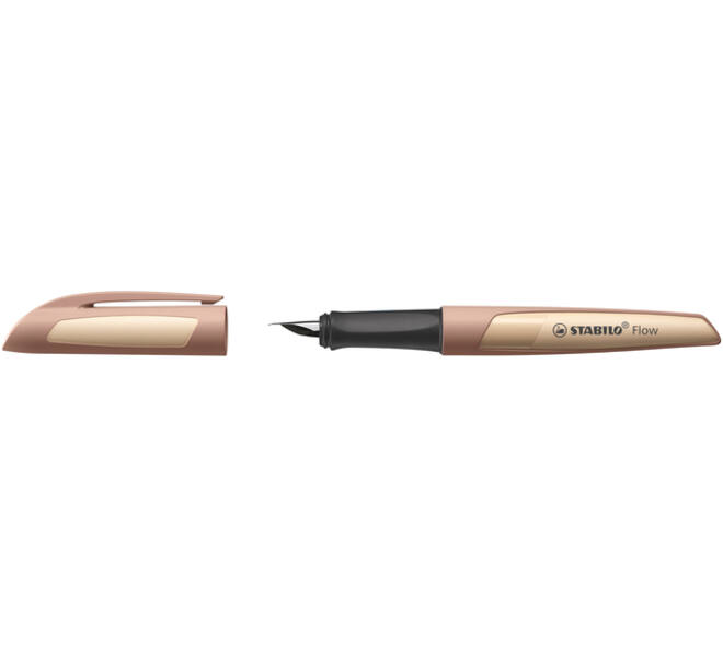 Vulpen STABILO Flow medium lichtbruin blister à 1 stuk