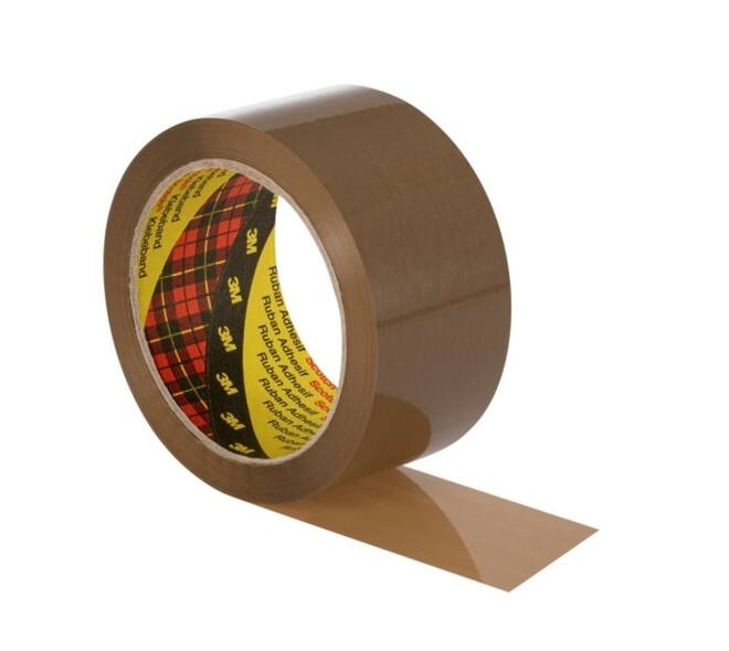 Verpakkingstape Scotch 371 48mmx66m bruin PP