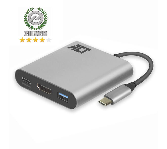 Adapter ACT USB-C multiport voor 1 HDMI monitor