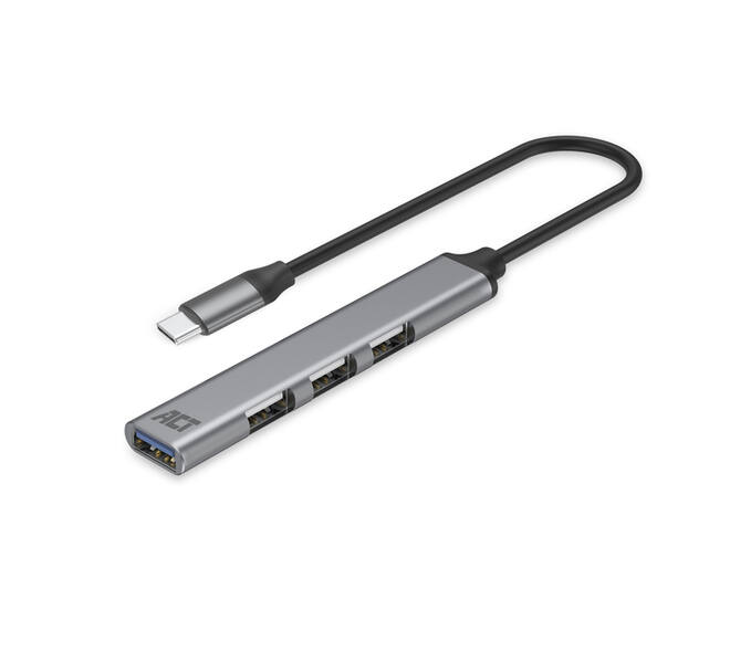 Hub ACT USB-C 3x USB-A 2.0 en 1x USB-A 3.0