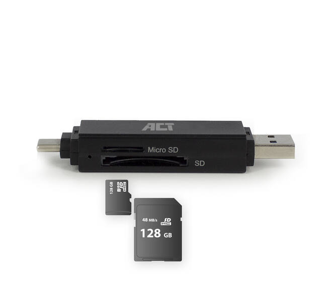 Kaartlezer ACT USB-C/USB-A 3.0