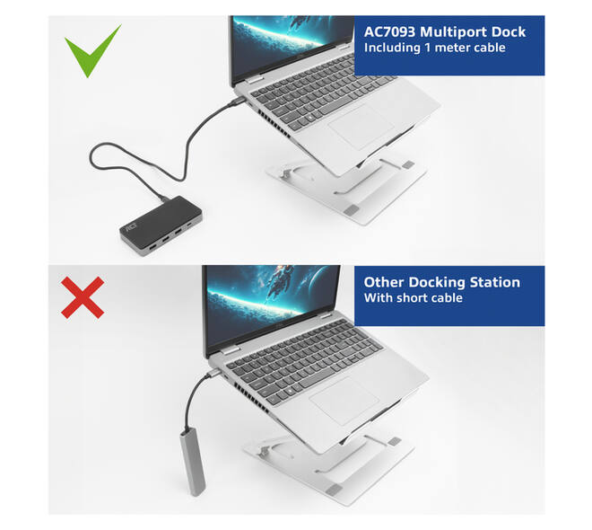 Dockingstation ACT USB-C 4K MST voor 2 HDMI monitoren