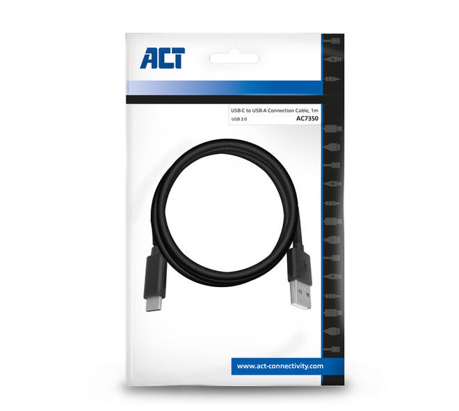Kabel ACT USB 2.0 USB-A naar USB-C 1 meter