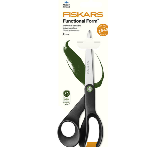 Schaar Fiskars Functional Form universeel 21cm zwart