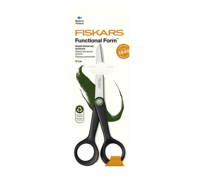 Schaar Fiskars Functional Form universeel klein 17cm zwart