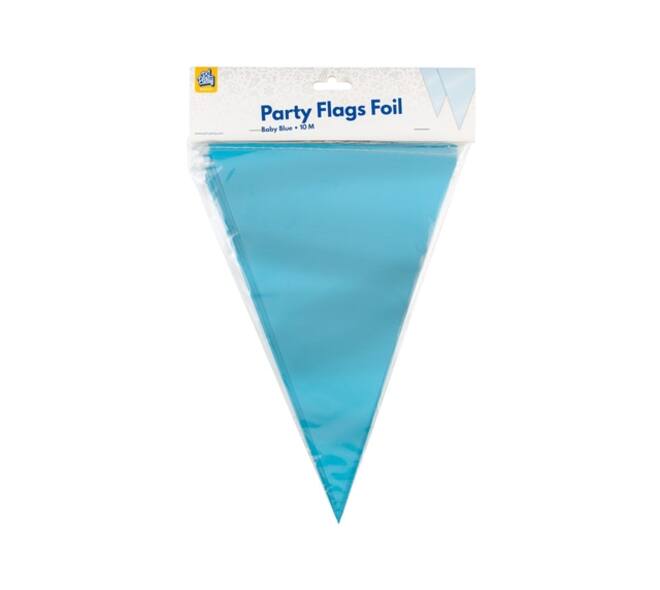 Party Flag Foil Baby Blue