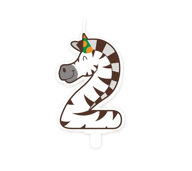 Jungle candle 2 Zebra