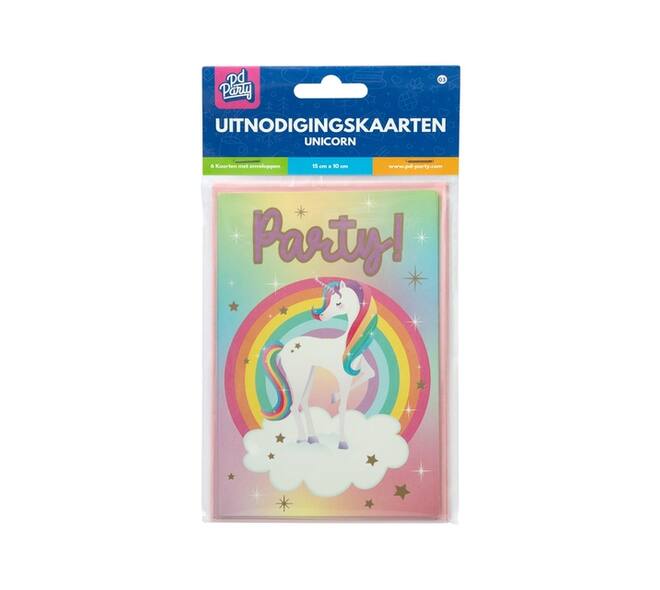Uitnodigingskaarten Unicorn