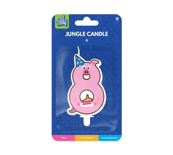 Jungle candle 8 Pig