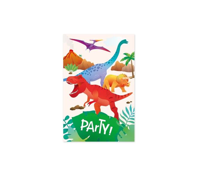 Uitnodigingskaarten Dino