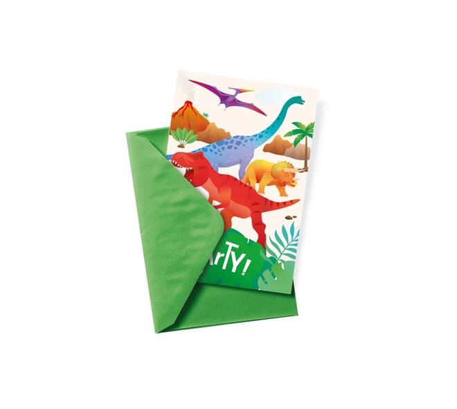 Uitnodigingskaarten Dino