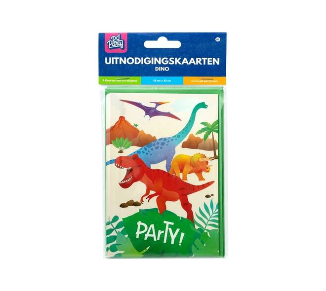 Uitnodigingskaarten Dino