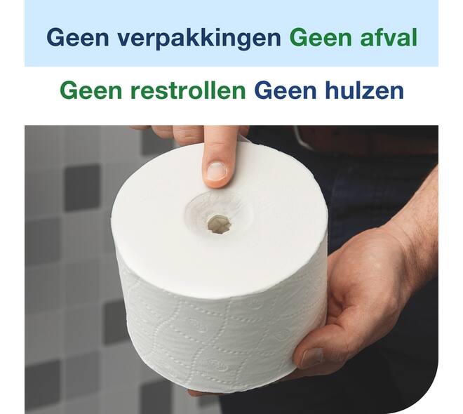 Toiletpapier Tork T7 Universal OptiServe Coreless 1-laags 144m wit 472620