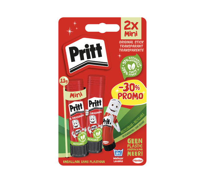 Lijmstift Pritt Stick Original 11gr blister à 2 stuks Promo