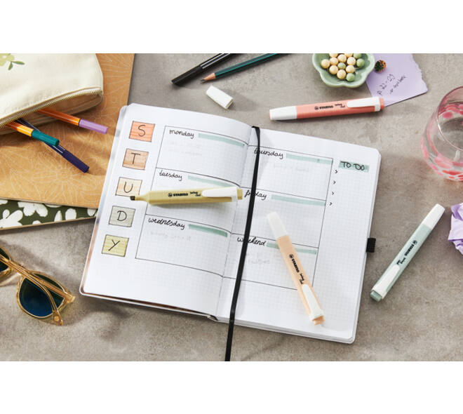 Markeerstift STABILO Swing cool nature colors assorti 6 stuks
