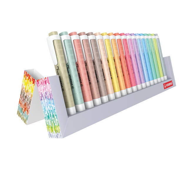 Markeerstift STABILO Swing cool nature colors deskset 18 stuks