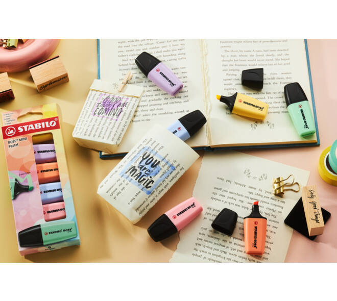 Markeerstift STABILO BOSS mini pastel assorti 6 stuks