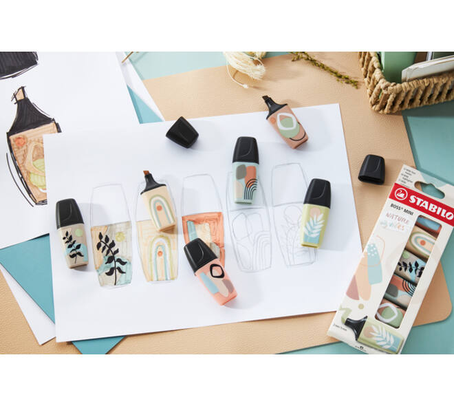 Markeerstift STABILO BOSS naturevibes assorti 6 stuks