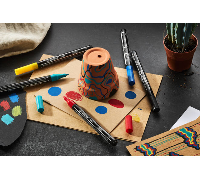 Acrylmarker STABILO  Free Acrylic T100 Royal assorti 5 stuks