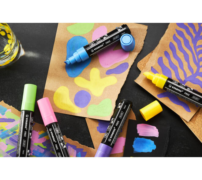 Acrylmarker STABILO  Free Acrylic T800C karmijnrood