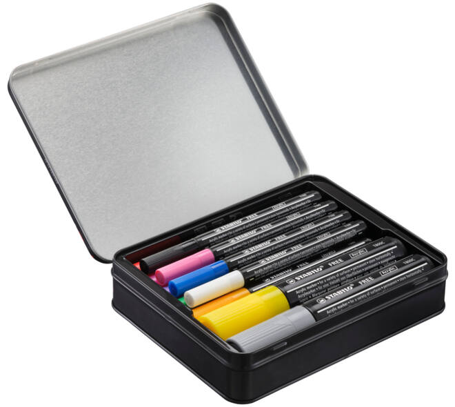Acrylmarker STABILO  Free Acrylic Starter Kit assorti 11 stuks