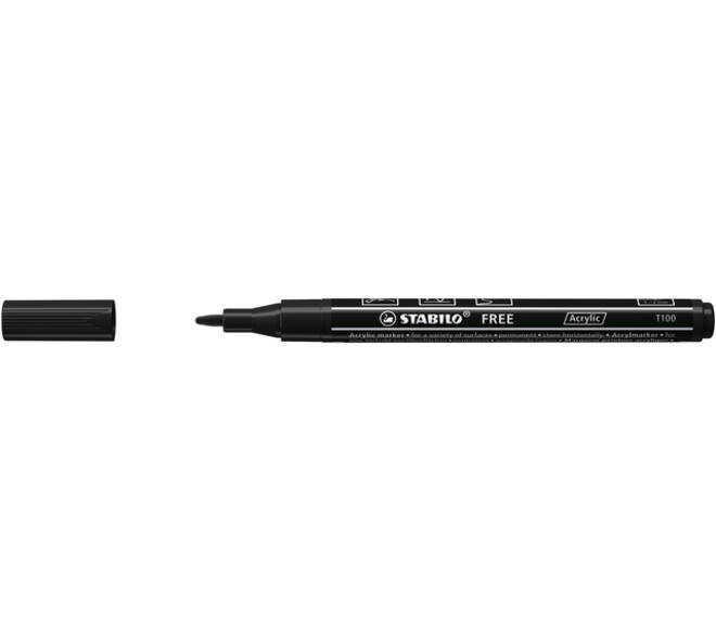 Acrylmarker STABILO  Free Acrylic T100 zwart