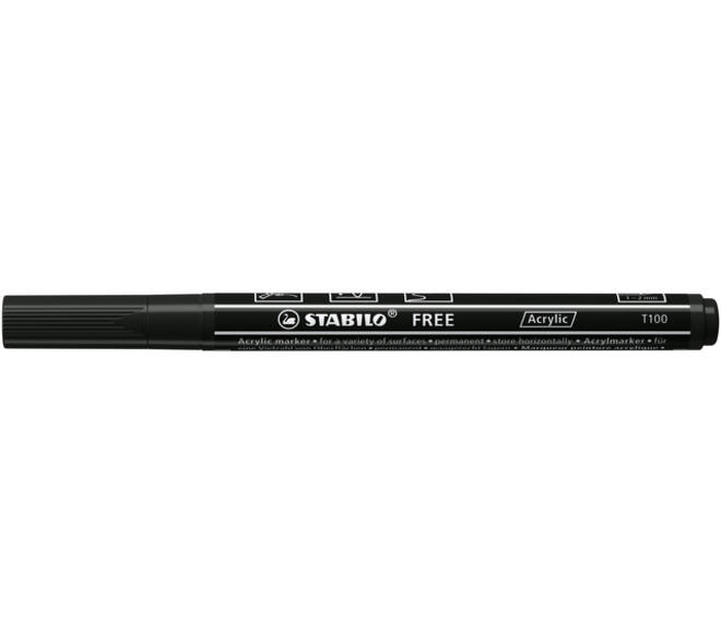 Acrylmarker STABILO  Free Acrylic T100 zwart