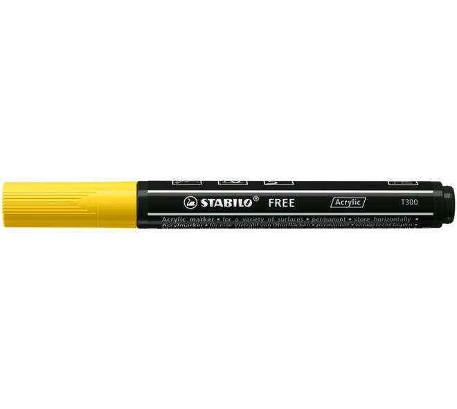 Acrylmarker STABILO  Free Acrylic T300 geel