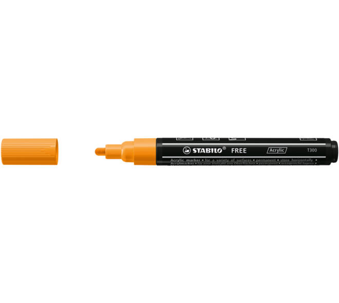 Acrylmarker STABILO  Free Acrylic T300 oranje