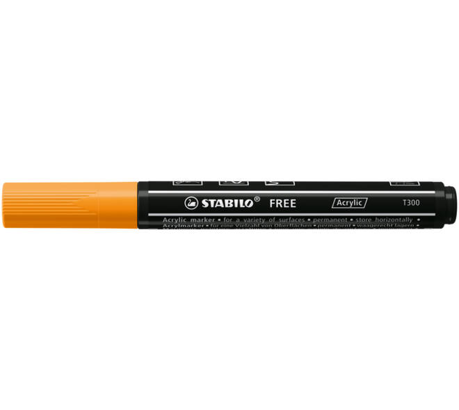 Acrylmarker STABILO  Free Acrylic T300 oranje
