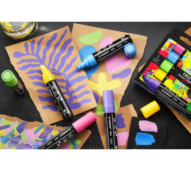 Acrylmarker STABILO  Free Acrylic T800C Seaside assorti 5 stuks