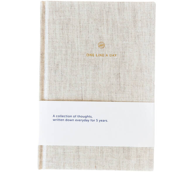 Dagboek A-Journal One Line A Day Linen lijn