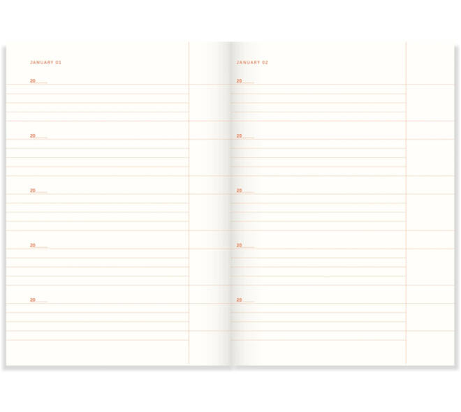 Dagboek A-Journal One Line A Day Linen lijn