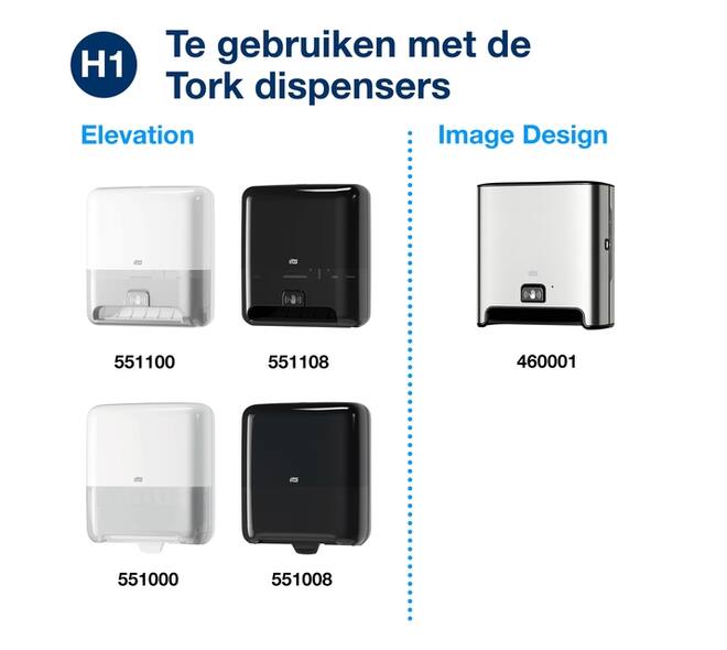 Handdoekrol Tork H1 Matic Advanced 2-laags 150m naturel 290099