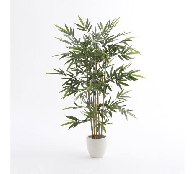 Kunstplant Mica Bamboe in plastic pot 150x75cm