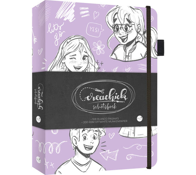 Schetsboek CreaChick Lilac