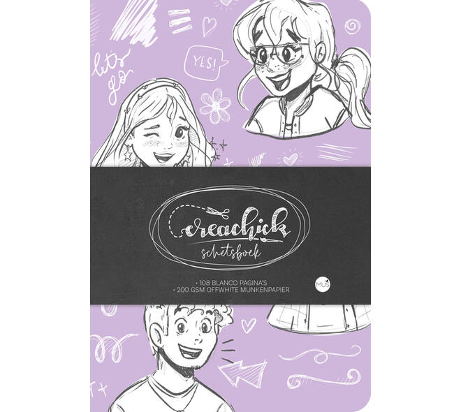 Schetsboek CreaChick Lilac