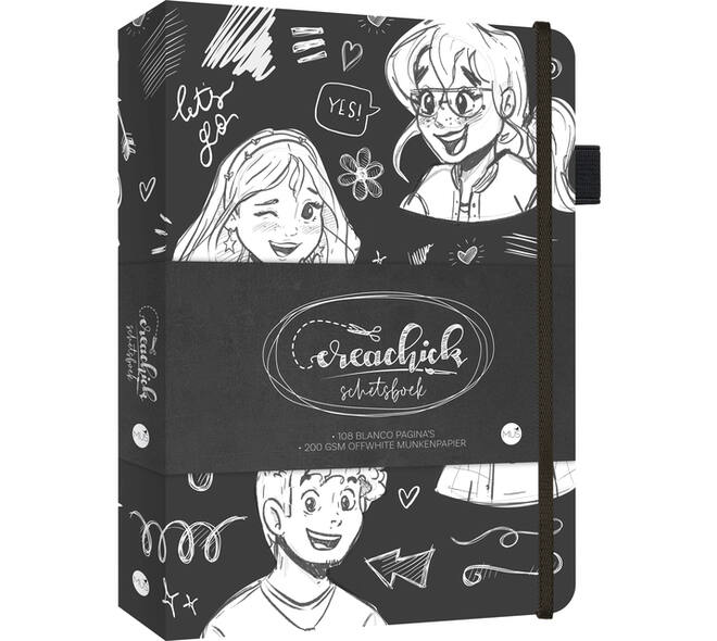 Schetsboek CreaChick Black