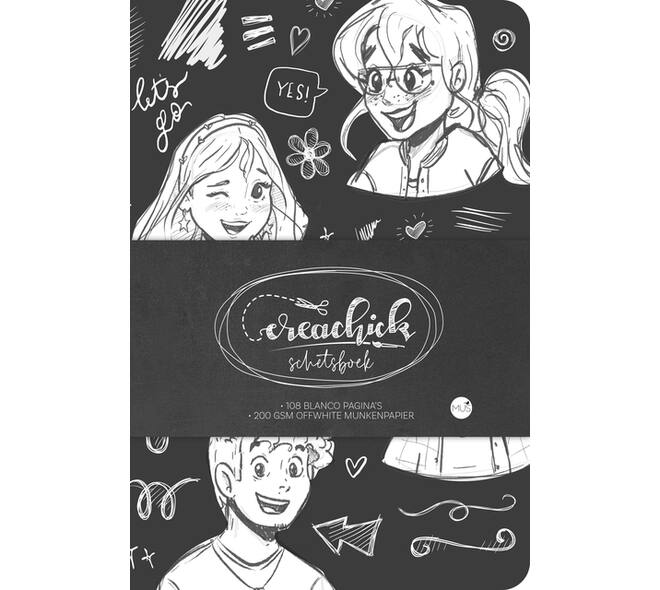 Schetsboek CreaChick Black