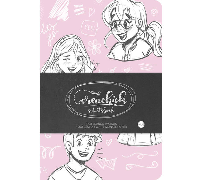 Schetsboek CreaChick  Pink