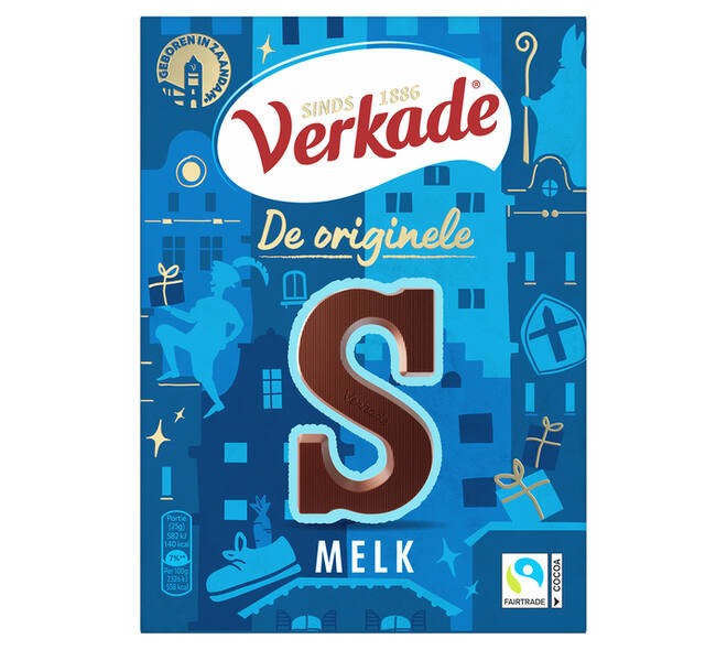 Chocoladeletter Verkade melk S 135 gram