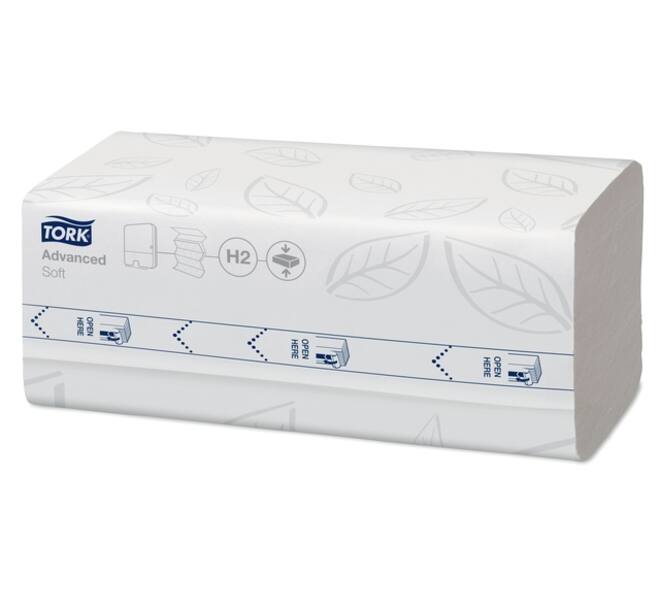 Handdoek Tork H2 Xpress compressed Advanced multifold 2-laags 212x320mm 12x200 vel wit 120454