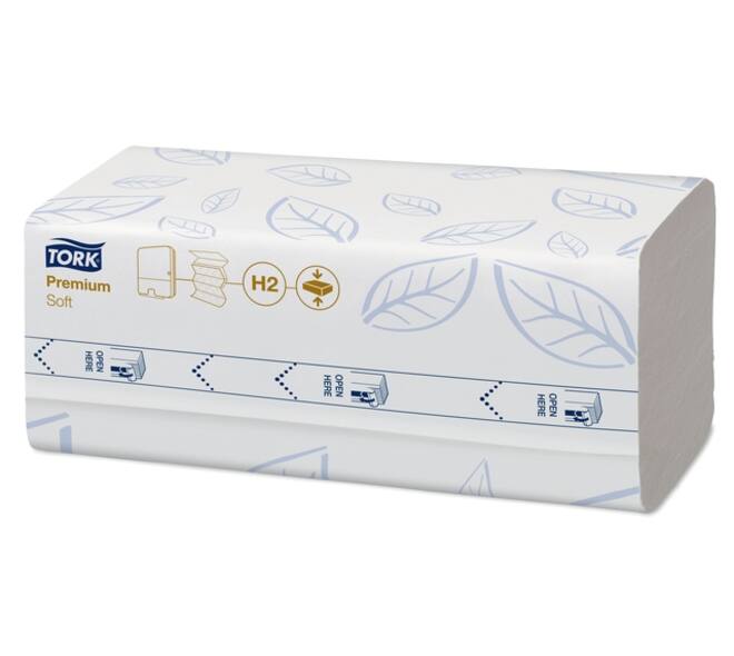 Handdoek Tork H2 Xpress compressed Premium multifold 2-laags 212x320mm 12x170 vel wit 100888
