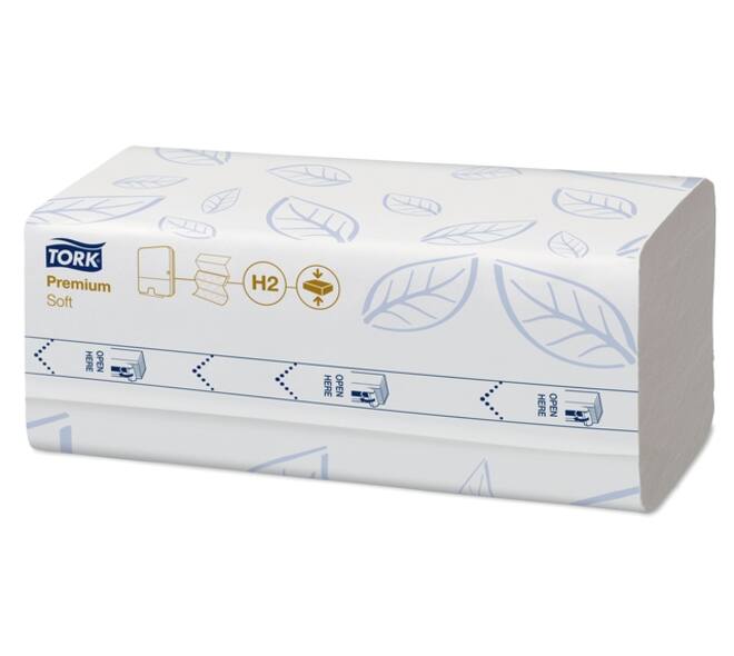 Handdoek Tork H2 Xpress compressed Premium multifold 2-laags 212x240mm 12x225 vel wit 100889