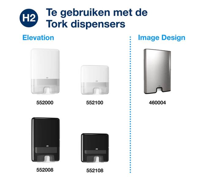 Handdoek Tork H2 Xpress compressed Premium multifold 2-laags 212x240mm 12x225 vel wit 100889