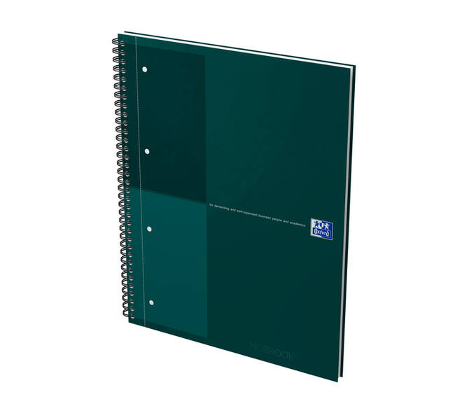 Spiraalblok Oxford International Notebook A4+ lijn 160 pagina's groen