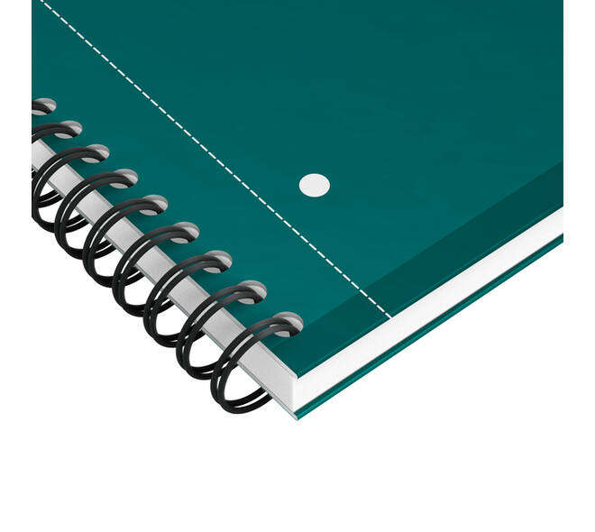 Spiraalblok Oxford International Notebook A4+ lijn 160 pagina's groen