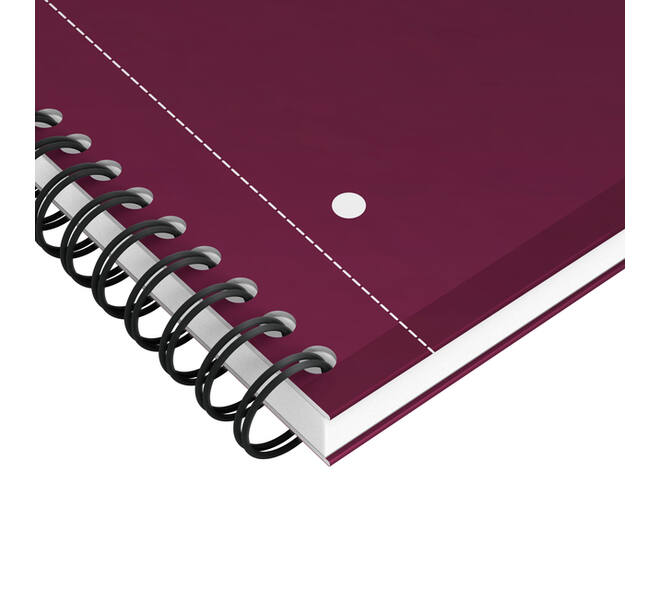 Spiraalblok Oxford International Notebook A4+ lijn 160 pagina's rood