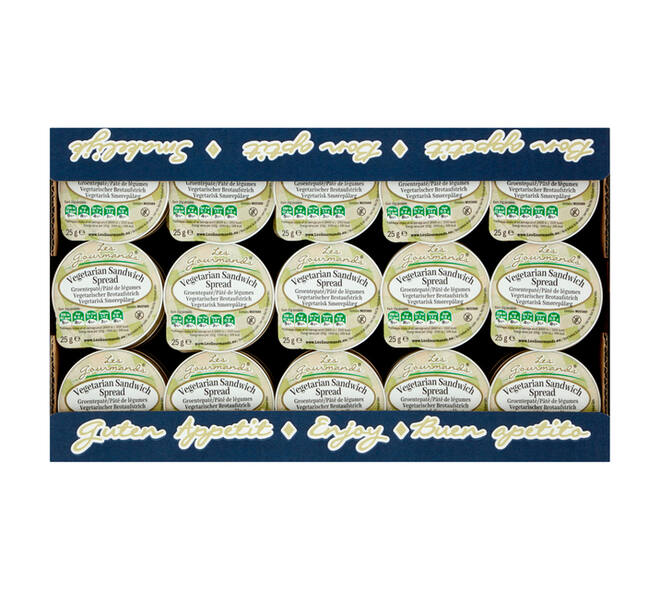 Sandwich spread Les Gourmands vega 45x25 gram cupjes